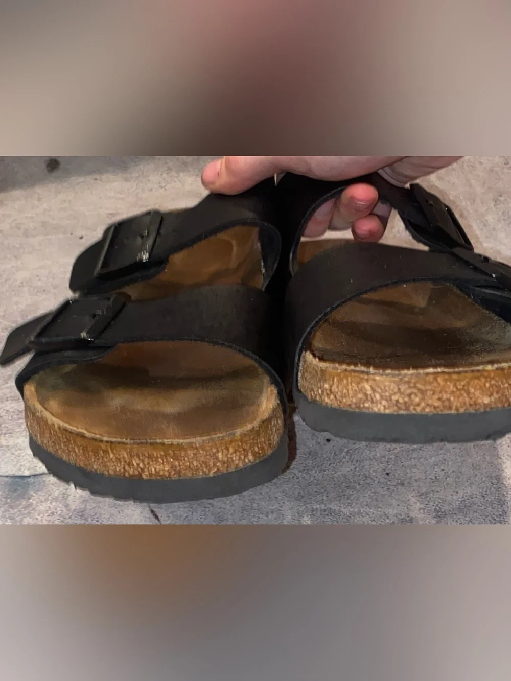 Birkenstock Arizona Strappy Sandals Vegan Leather Birko 42 Beach Comfort Soft